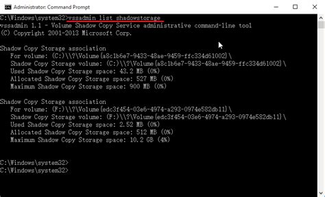 vssadmin delete shadows /for=c: /all. . Access shadow copy from command line